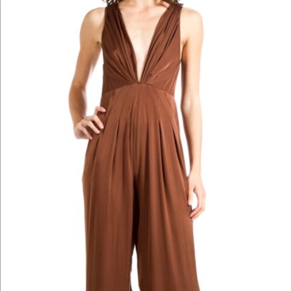 Dark Brown Silk Jumpsuit 🔥PRICE DROP🔥